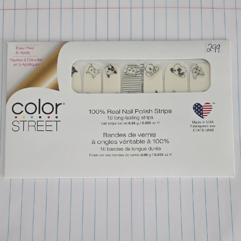Color Street Black and White Dog Nail Strips - Friends Furever